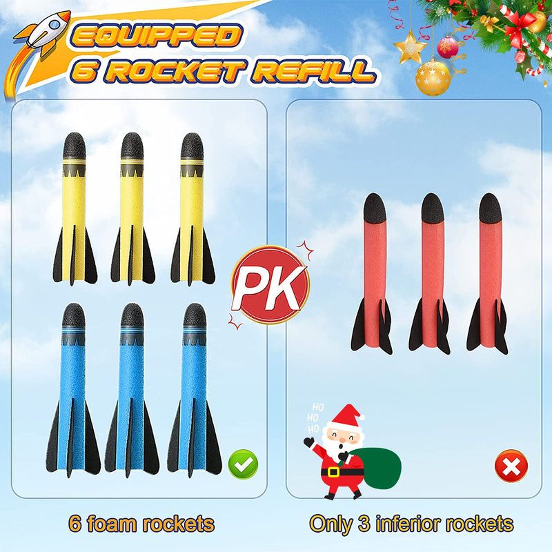 DejaNard Toys for 3-10 Year Old Boys, Rocket Toy Launcher for Kids Gifts for 3-12 Year Old Boys Girls Outdoor Toys Boy Toys Age 3 4 5 6 Garden Toys Stomp Toy Rockets Kids Toys Boy Gifts Age 3-12