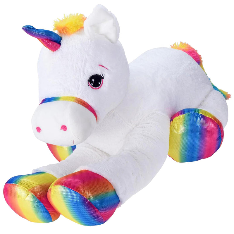 Giant Large Unicorn Stuffed Plush Super Soft Toy Lying Pony Unicorn Teddy