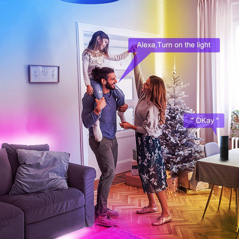 phopollo RBG Led Strip Lights for Bedroom, 15m Smart Led Strip Lights Compatible for Alexa & Google Assistant Google Home Smart WiFi & App Control Music Sync Mode Hue Led Lighting (2 Rolls of 7.5m)