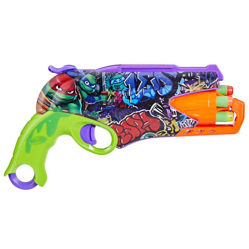 NERF Teenage Mutant Ninja Turtles Blaster, 10 Elite Darts, Toy Foam Blasters for 8 Year Old Boys & Girls & Up