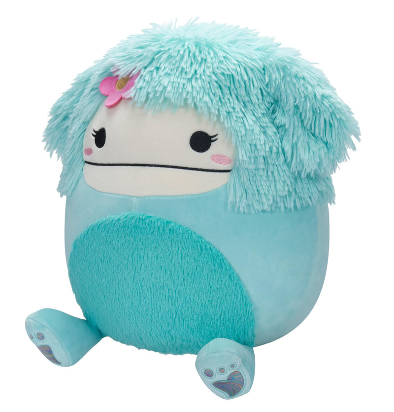 Squishmallows Original 12-Inch - Joelle the Teal Bigfoot with Flower Pin