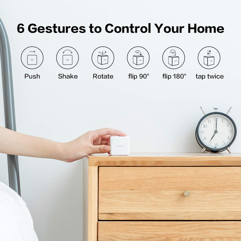 Aqara Cube, Requires AQARA HUB, Zigbee Connection, Magic Cube Controller, 6 Customizable Gestures to Control Your Smart Home Devices, 2 Year Battery Life, Works With IFTTT