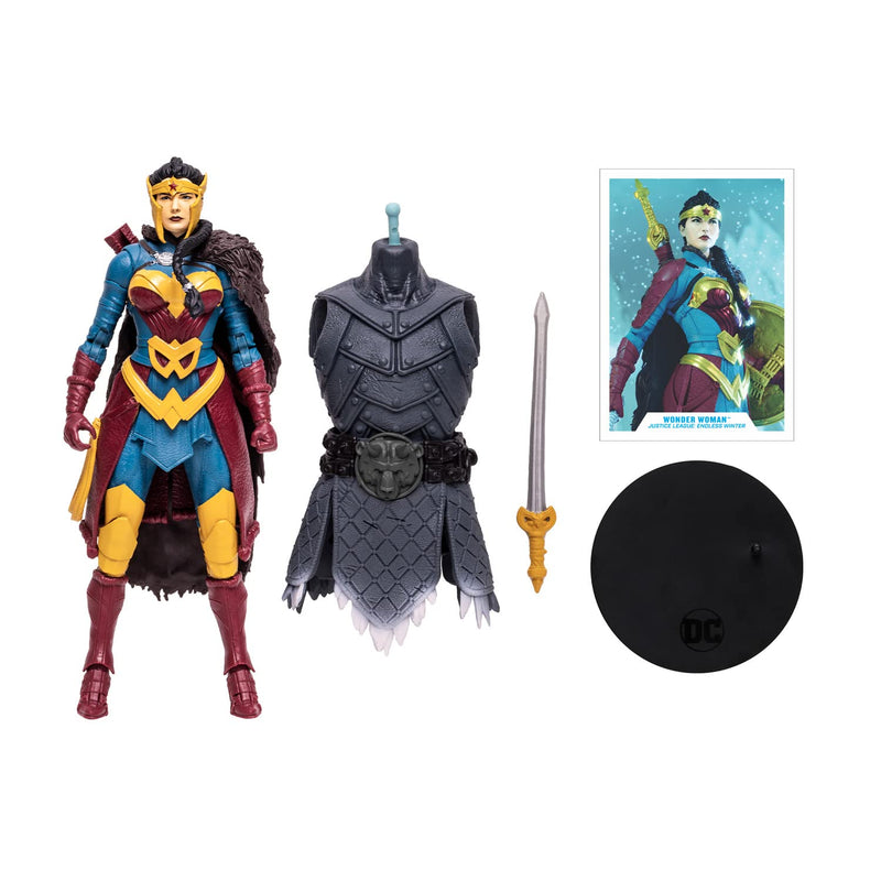 McFarlane Toys, 7-Inch DC Endless Winter Wonder Woman Action Figure with 22 Moving Parts, Collectible DC Figure with Unique Collectible Character Card – Ages 12+