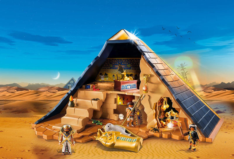 Playmobil 5386 History Pharaoh's Pyramid with Hidden Tombs and Traps, historic and educational toy, fun imaginative role play, playset suitable for children ages 6+