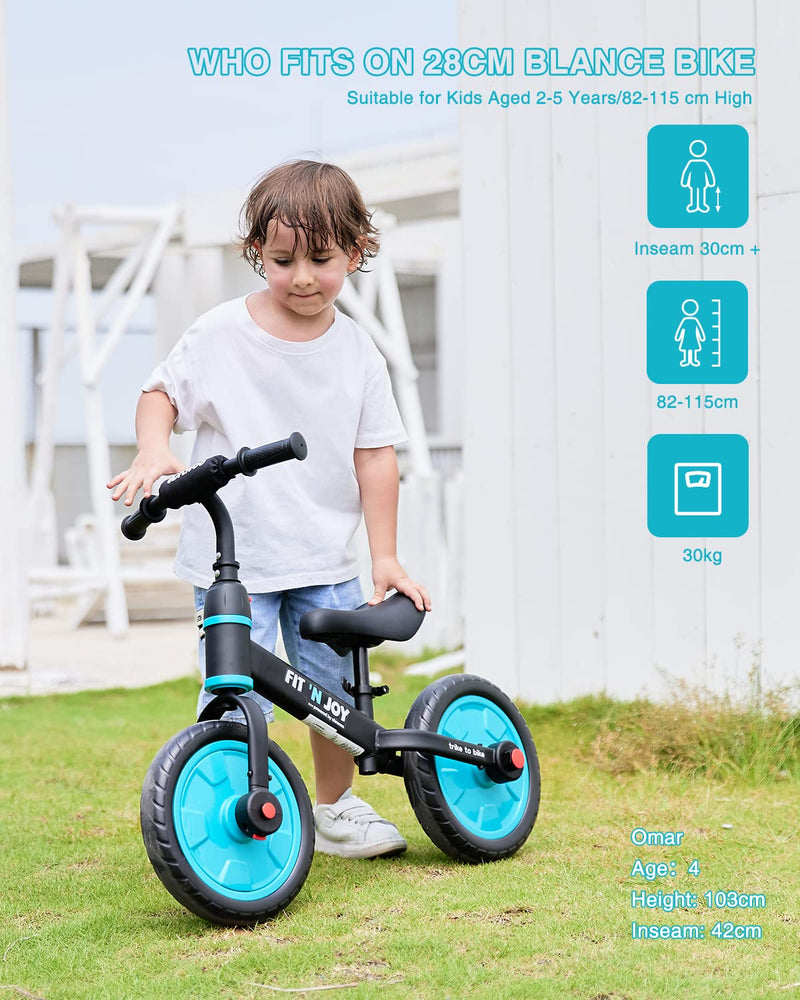 UBRAVOO Fit 'n Joy Beginner Toddler Training Bicycle, 4-in-1 Kids Balance Bike with Pedals & Training Wheels Options, Trike to Bike Riding Toys for Boys Girls 2-5