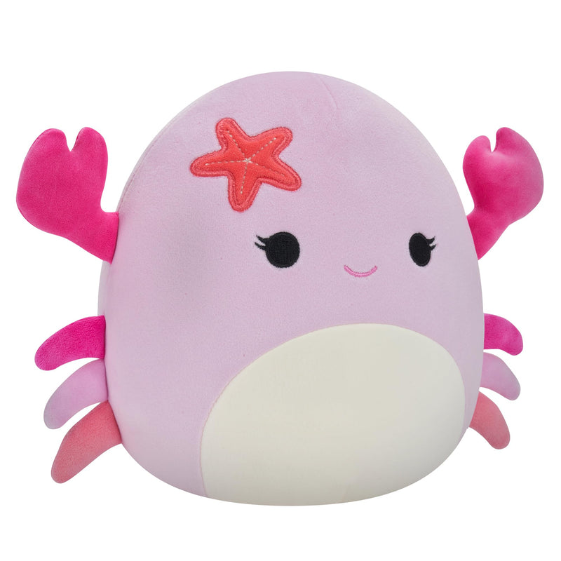 Squishmallows SQCR04093 Pink Crab 7.5" Add Cailey to Your Squad, Ultrasoft Stuffed Animal Toy, Official Kellytoy Plush