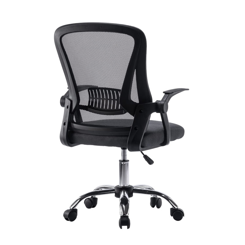 Panana Office Chair Mesh Back Ergonomic Desk Chair with Flip-up Armrest Executive Swivel Computer Chair (Dark Grey)