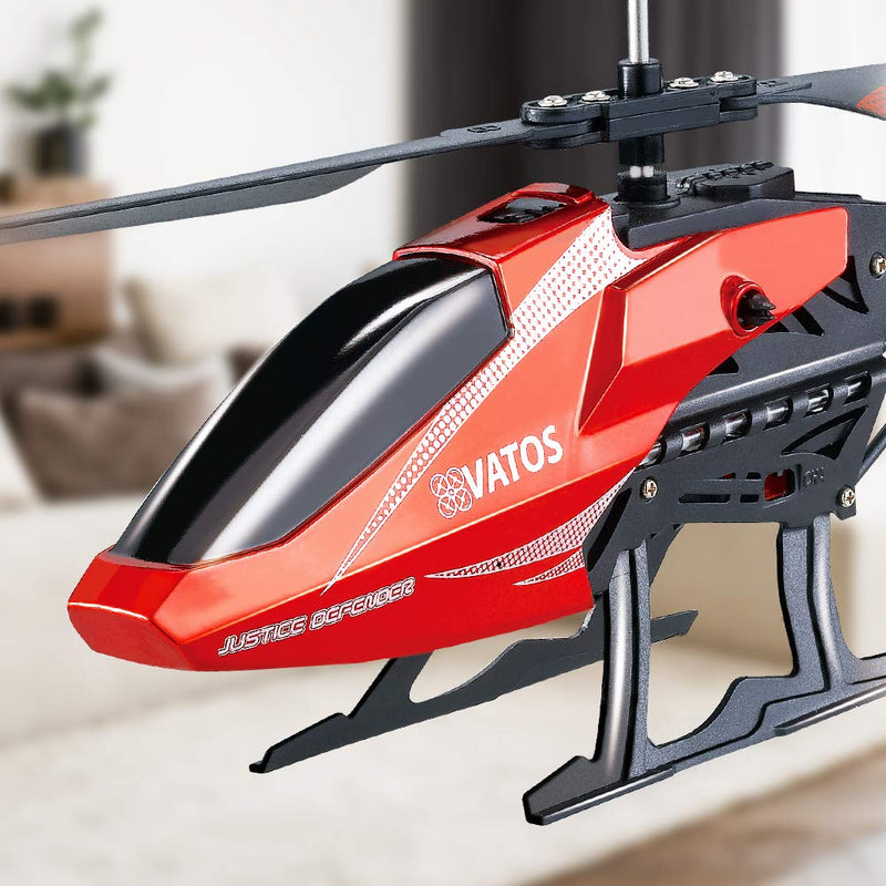 VATOS RC Helicopter, Remote Control Helicopter for Kids Altitude Hold Hobby RC Airplane with Batteries Gyro & LED Light 3.5 Channel Micro Alloy Mini Military Series Indoor Toy Gift for Boys Adults