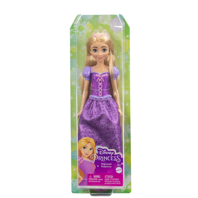 Disney Princess Rapunzel Doll, Tangled Rapunzel in Signature Clothing, Collectible Fashion Doll, Poseable Doll with Blonde Hair, Tiara Crown, Doll Accessories, Toys for Ages 3 and Up, One Doll, HLW03