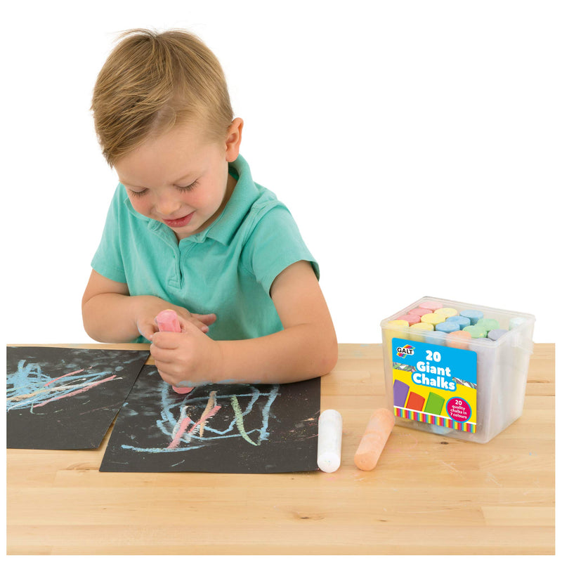 Galt Toys, 20 Giant Chalks, Pavement Chalk for Kids, Ages 3 Years Plus