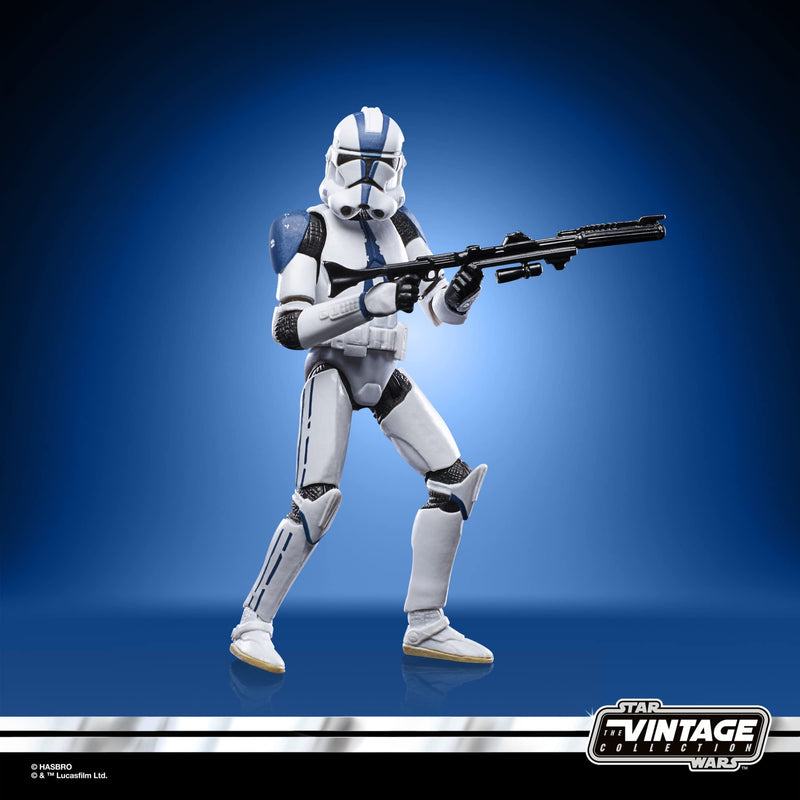 Star Wars Hasbro The Vintage Collection Clone Trooper (501st Legion) Toy, 9.5 CM Scale The Clone Wars Figure, 4 and Up