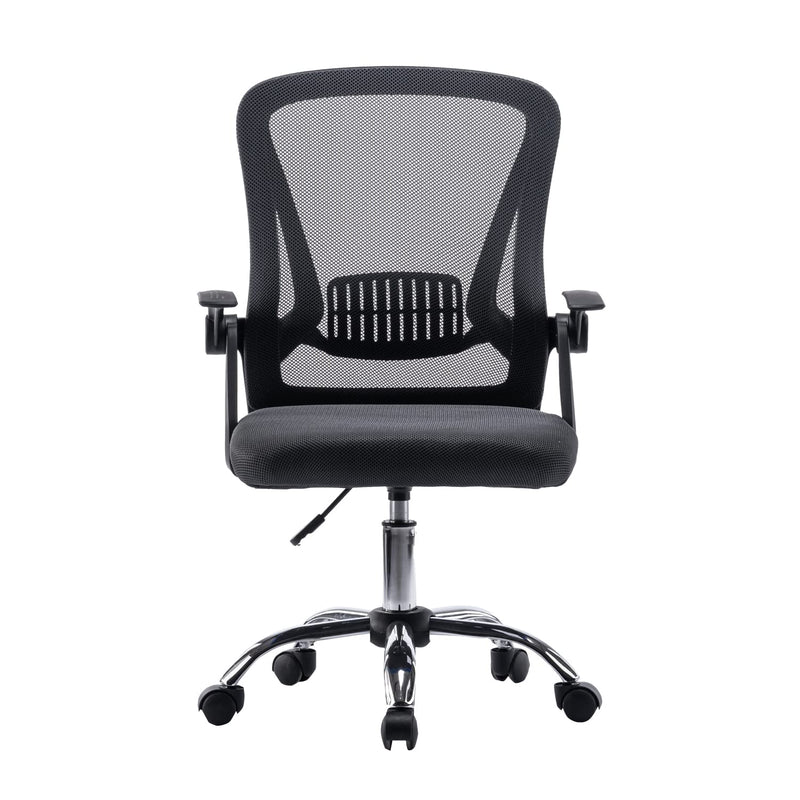 Panana Office Chair Mesh Back Ergonomic Desk Chair with Flip-up Armrest Executive Swivel Computer Chair (Dark Grey)