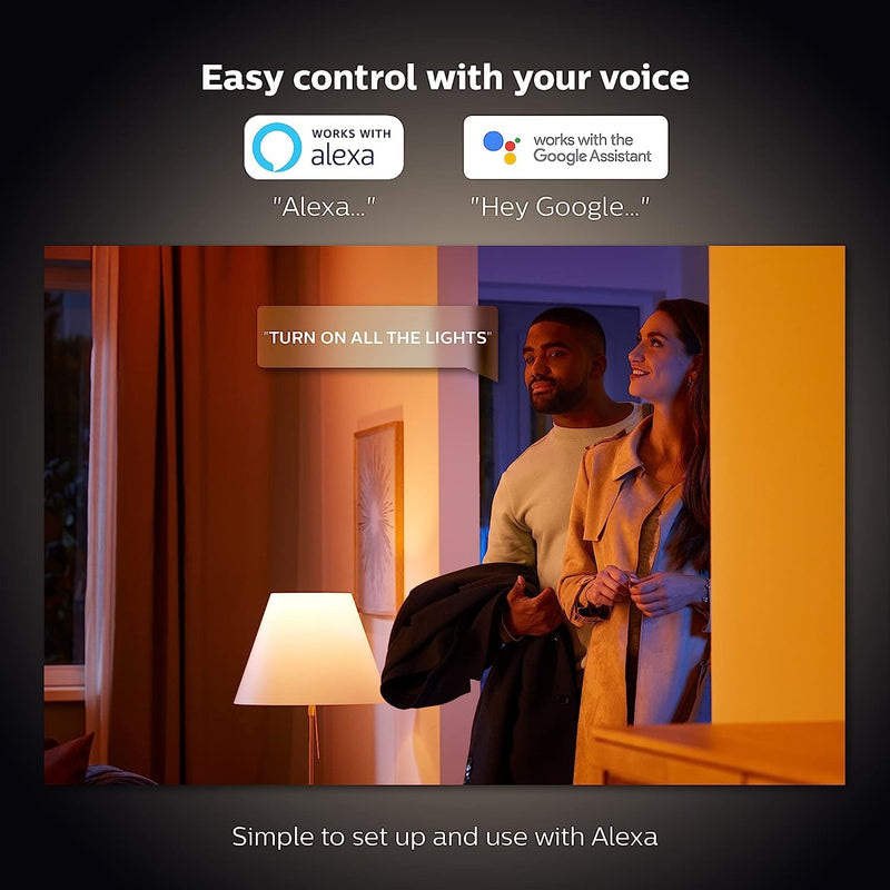 Philips Hue White and Colour Ambiance Smart Light 2 Pack [GU10 Spot] With Bluetooth. Works with Alexa, Google Assistant and Apple Homekit