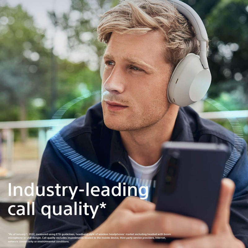 Sony WH-1000XM5 Noise Cancelling Wireless Headphones - 30 hours battery life - Over-ear style - Optimised for Alexa and the Google Assistant - with built-in mic for phone calls - Silver