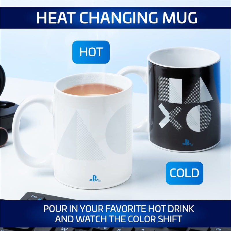 Paladone Playstation 5 Heat Change Synthetic Mug - Officially Licensed Merchandise, 300ml