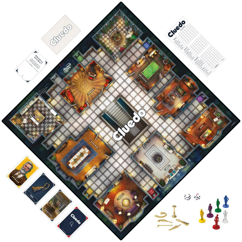 Hasbro Gaming Cluedo Board Game, Reimagined Cluedo Game for 2-6 Players, Mystery Games, Detective Games, Family Games for Kids and Adults