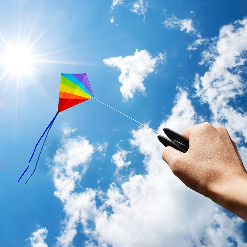 Sun Kites Diamond Kite for Children and Adults - Bright Rainbow Colours - Great Outdoor Toy for Beginners - Very Easy to Fly - Makes a Great Gift or Stocking Filler