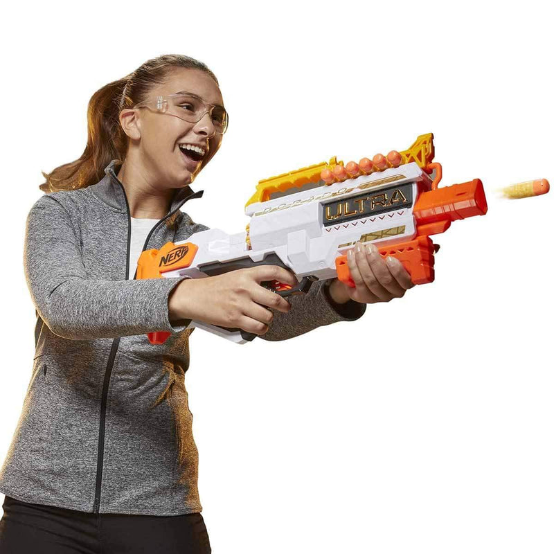 Nerf Ultra Dorado Motorised Blaster, Gold Accents, Fast-Back Loading, 12 Darts, Compatible Only Ultra Darts, 7.62 x 63.5 x 26.67 cm, F2017