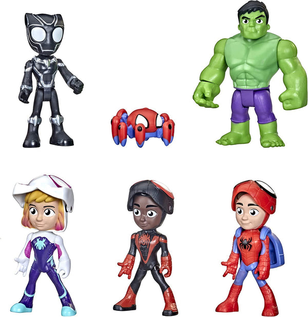 Hasbro Marvel Spidey and His Amazing Friends Hero Reveal Multipack With Mask-Flip Feature, 4-Inch Scale Action Figure Toys, Kids Ages 3 And Up, Frustration- Package, F1486