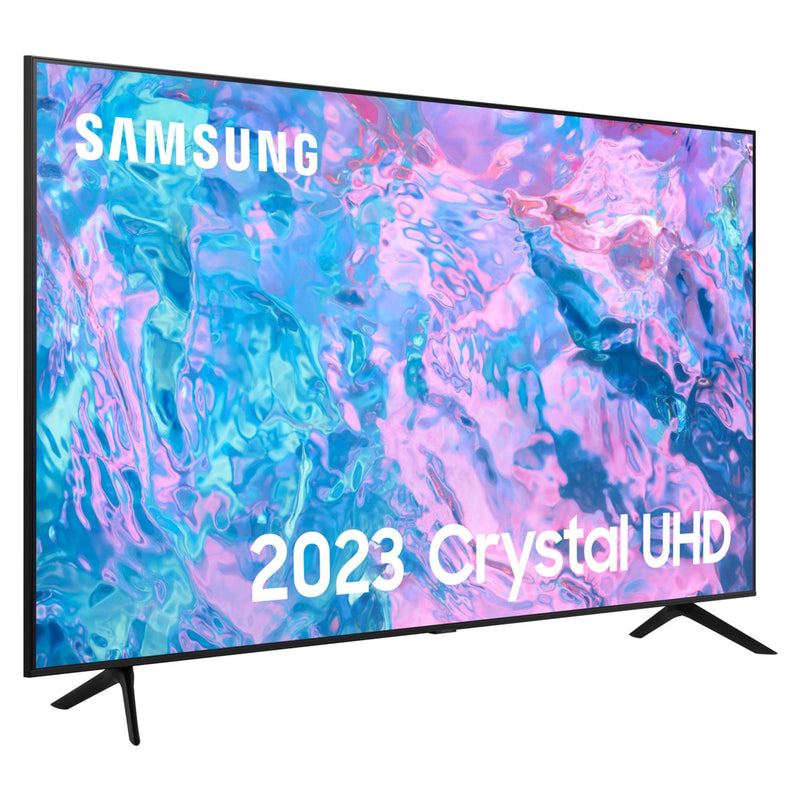 Samsung 75 Inch CU7100 UHD HDR Smart TV (2023) - 4K Crystal Processor, Adaptive Sound Audio, PurColour, Built In Gaming TV Hub, Smart TV Streaming & Video Call Apps And Image Contrast Enhancer