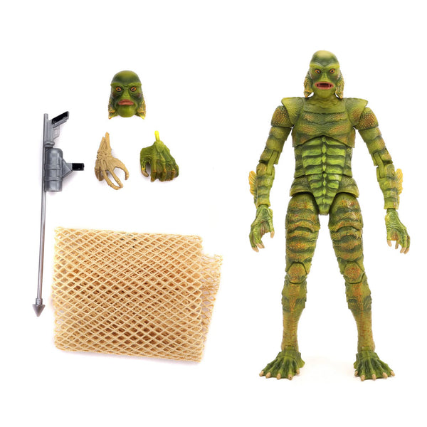 Jada 253251017 Toys Universal Monsters Black Lagoon Creature 6” Deluxe Collector Figure, Green, Standard Size