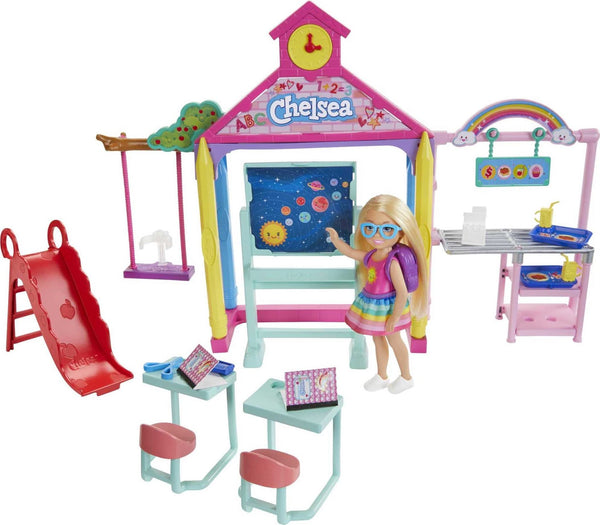 Barbie Club Chelsea Doll and School Playset, 6-Inch Blonde, with Accessories, Gift for 3 to 7 Year Olds, GHV80