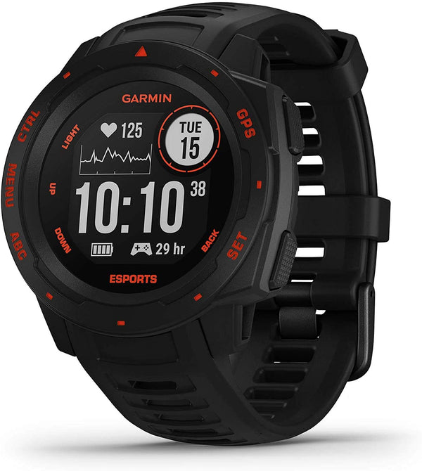 Garmin Instinct, Rugged GPS Smartwatch, Esports Edition for Esports Athletes, Black