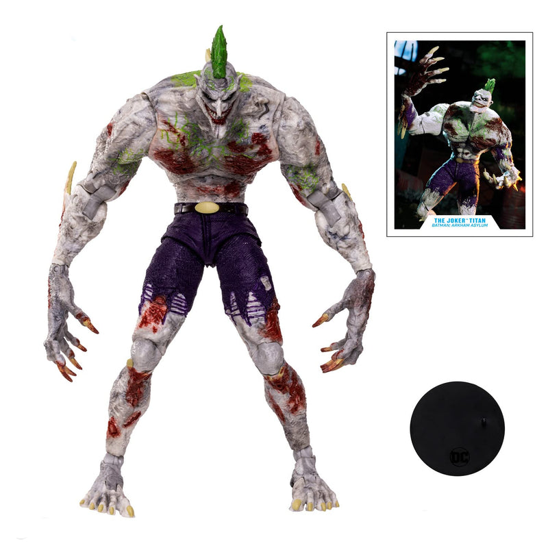 McFarlane Toys, DC Gaming Titan Joker Mega Action Figure with 22 Moving Parts, Collectible DC Arkham Asylum Game Figure with Stand Base and Unique Collectible Character Card – Ages 12+