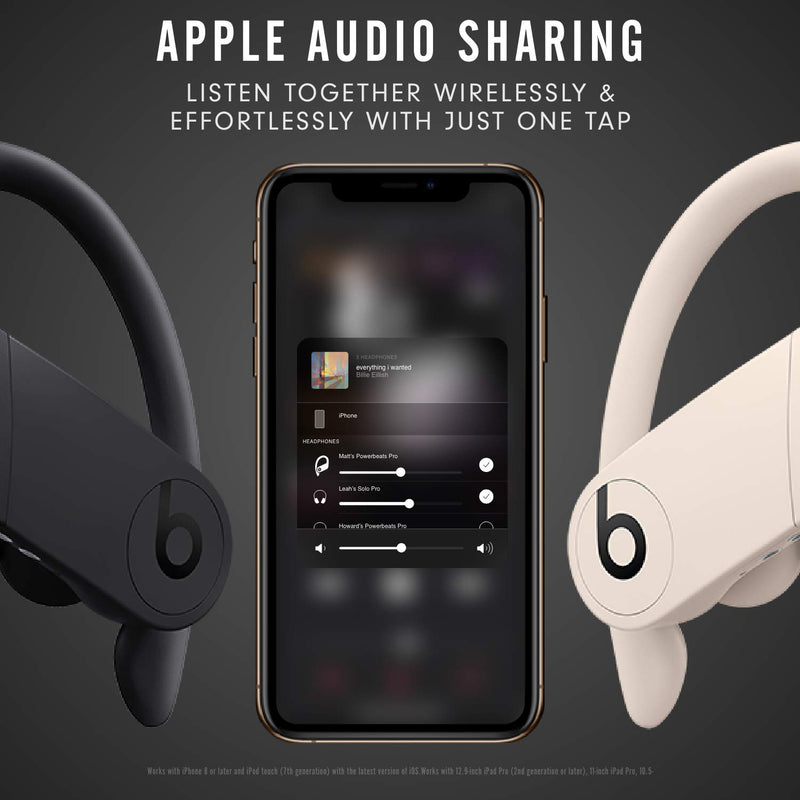 Beats Powerbeats Pro Wireless Earphones - Apple H1 Headphone Chip, Class 1 Bluetooth, 9 Hours Of Listening Time, Sweat Resistant Earbuds, Built-in Microphone - Black