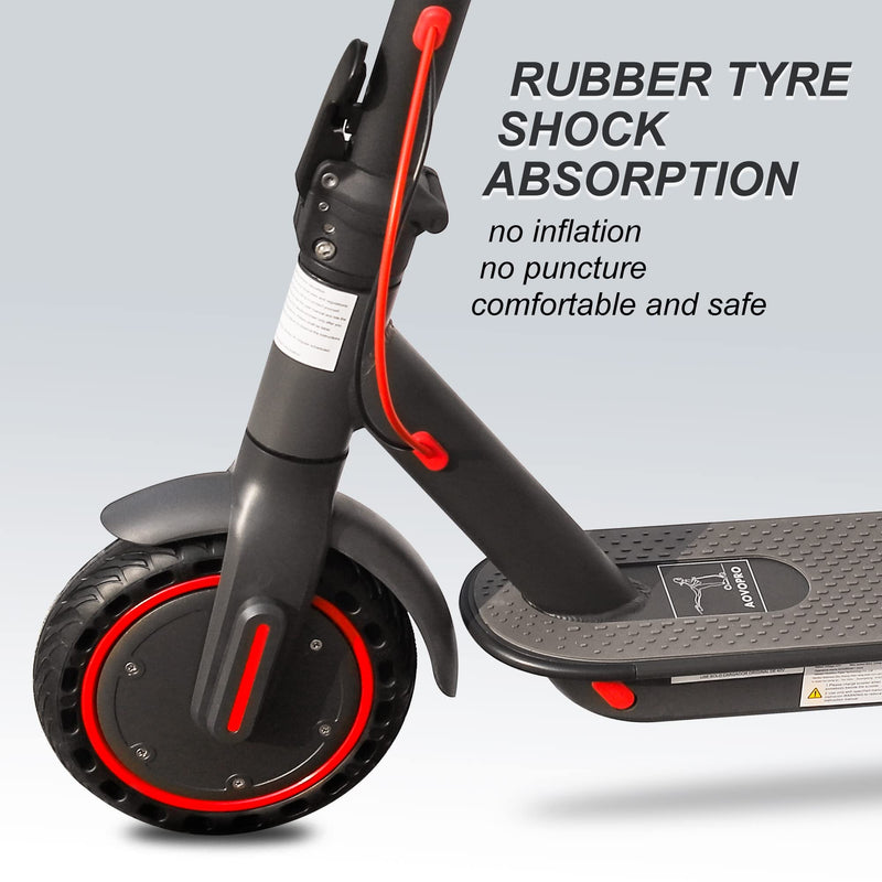 Aovopro Electric Scooter Pro, 30km Long Range, Max Speed 25 km/h, 3 Speed Settings, App Control, Black