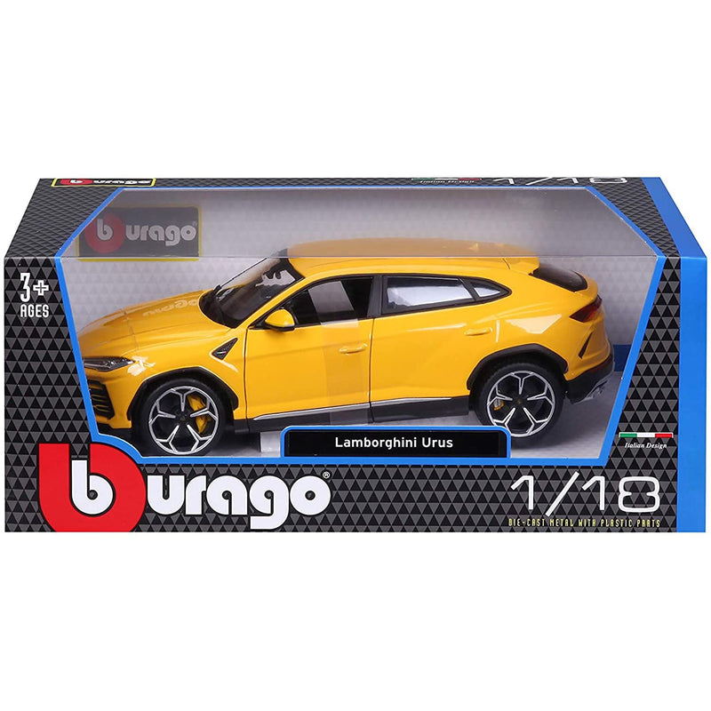 Bburago - 18-11042 - Lamborghini Urus 1/18 Miniature Vehicle, Yellow