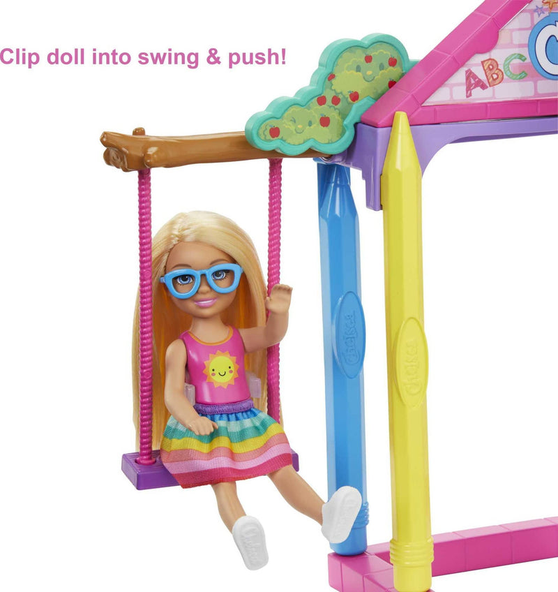Barbie Club Chelsea Doll and School Playset, 6-Inch Blonde, with Accessories, Gift for 3 to 7 Year Olds, GHV80