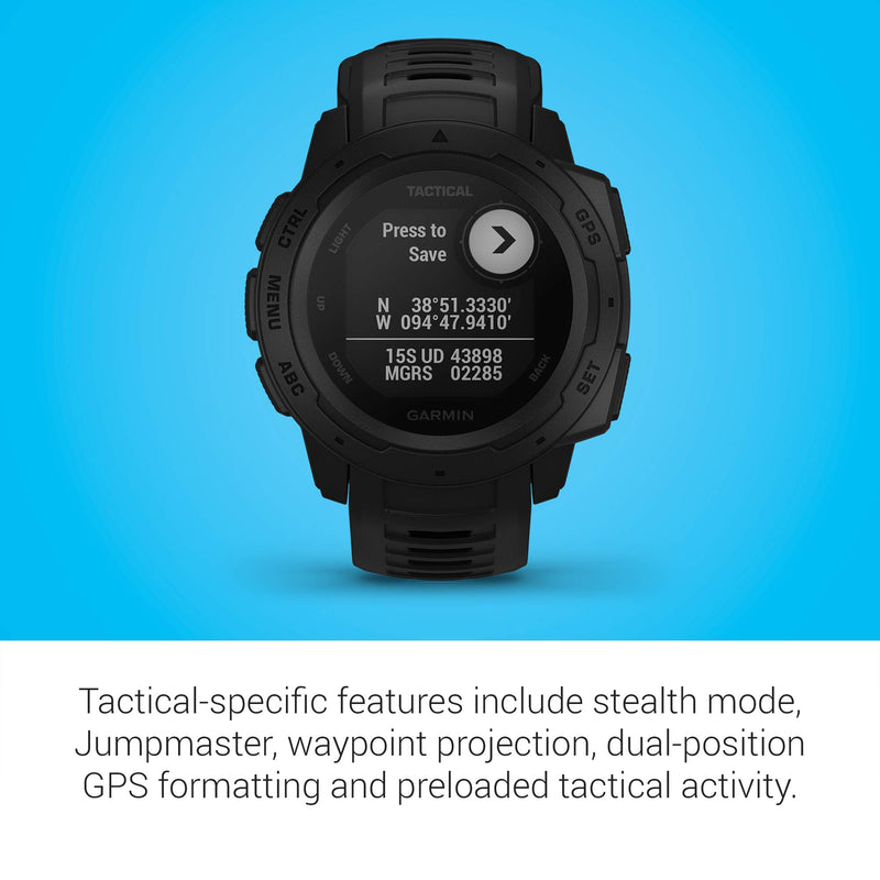 Garmin Instinct - Tactical Edition Rugged GPS Watch - Black