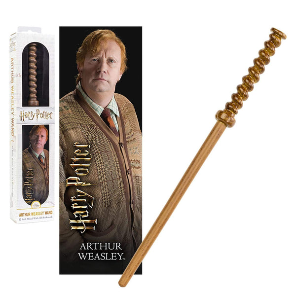 The Noble Collection Official Harry Potter - Arthur Weasley Wand With Bookmark