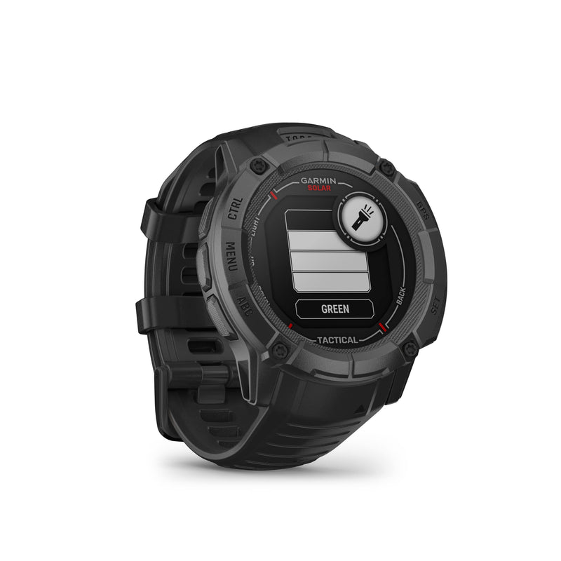 Garmin Instinct 2X SOLAR Tactical Edition, Large Rugged GPS Smartwatch, Built-in Sports Apps and Health Monitoring, Solar Charging, Dedicated Tactical Features and Ultratough Design Features, Black