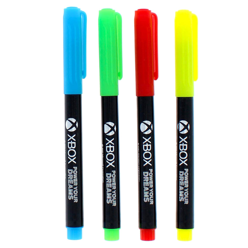 Xbox Pen Set | Fineliner Pens | XBox Accessories | Writing and Colouring Pens | Back to School Stationery Supplies | Gifts for Boys & Girls | XBox Pens