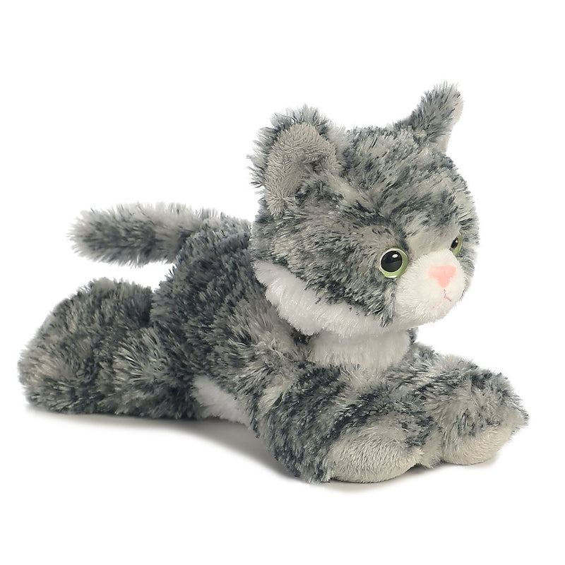 Aurora World 60467 MiYoni Tots Tabby Cat Plush Toy (Orange) & 31713, Mini Flopsies Lily The Grey Tabby, 8In, Soft Toy