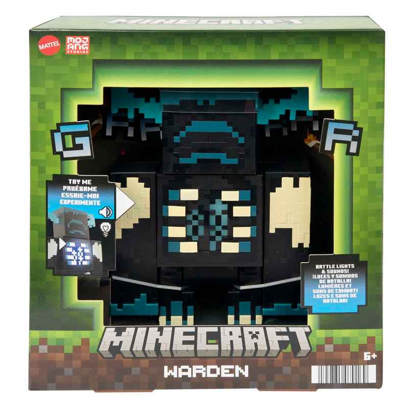 Mattel Minecraft Toys Warden Action Figure with Lights, Sounds and Accessories, Gift for Kids, HHK89