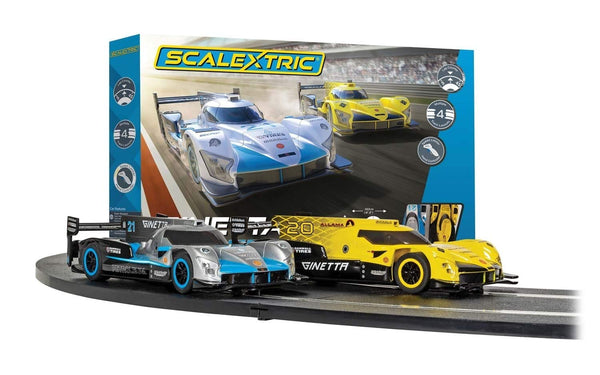 Scalextric Ginetta Racers Race Set - Electric Race Car Track Set for Ages 5+, Slot Car Race Tracks - Includes: 2x Cars, Track, 1x Powerbase & 2x Controllers - 1:32 Scale Race Sets