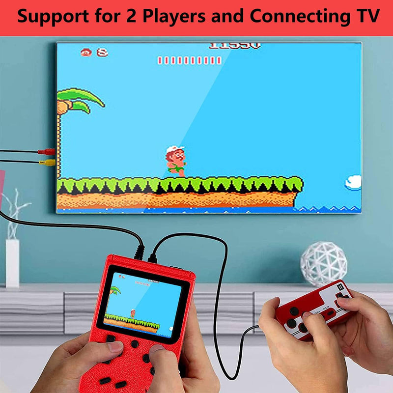 Handheld Game Console with 1200mAh Rechargeable Battery, 500 Classic Games 3.0-Inch Screen Support TV Connection & Two Players, Portable Game Console Ideal Christmas or Birthday Gift for Kids Adult