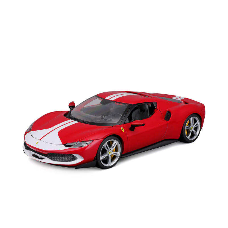 Bburago B18-16017 1:18 FERRARI RACE & PLAY R&P 296 GTB Collectible Car, Multiple