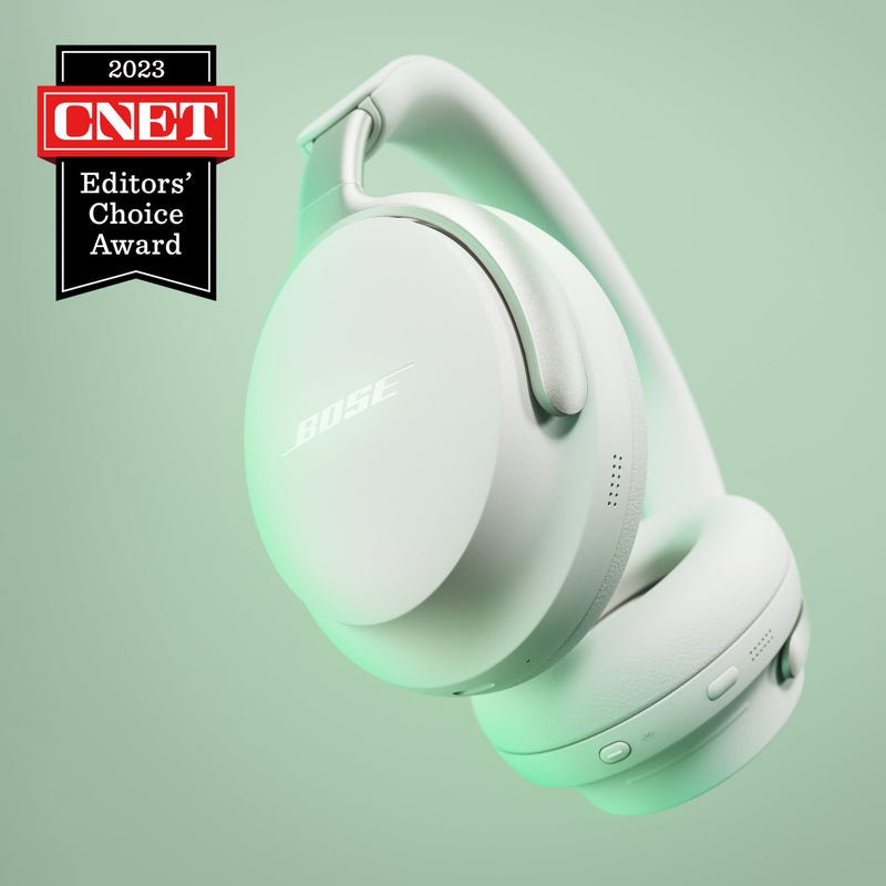 NEW Bose QuietComfort Ultra Wireless Noise Cancelling Headphones with Spatial Audio, Over-the-Ear Headphones with Mic, Up to 24 Hours of Battery Life, White Smoke