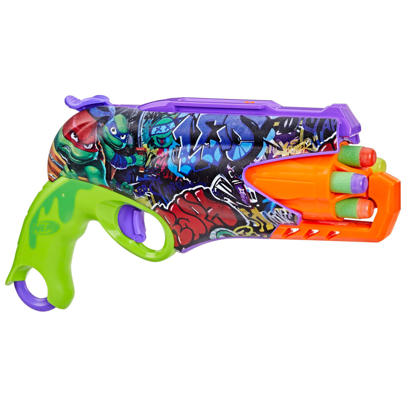 NERF Teenage Mutant Ninja Turtles Blaster, 10 Elite Darts, Toy Foam Blasters for 8 Year Old Boys & Girls & Up