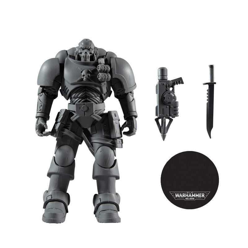 McFarlane Toys, Warhammer 40000 Reiver Action Figure with 22 Moving Parts, Unpainted Collectible Warhammer Figure with collectors stand base, Customise Your Figure – Ages 12+