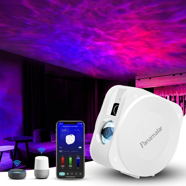 PANAMALAR Galaxy Projector Light, Smart WiFi Star Projector Night Light with Nebula Cloud, Alexa Control, Music Sync, Timer, 360° Rotation LED Starry Projector for Bedroom Kids Room Party Xmas Gift