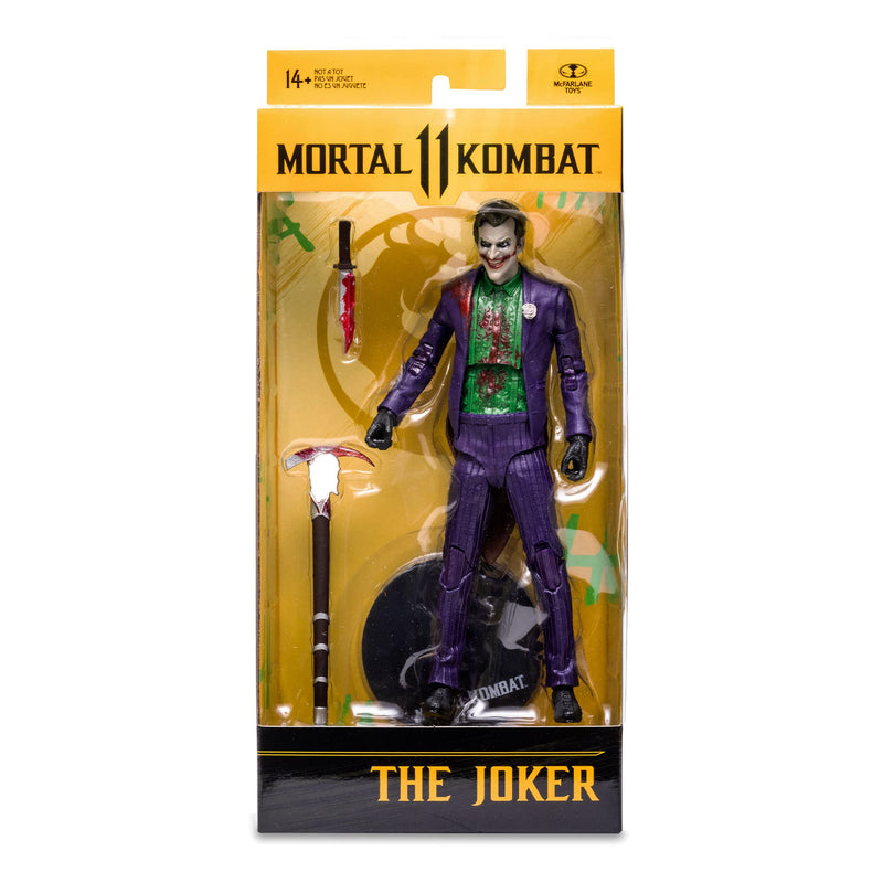 McFarlane Toys, 7-inch The Joker (Bloody) Mortal Kombat 11 Figure with 22 Moving Parts, Collectible Mortal Kombat Figure with collectors stand base – Ages 14+