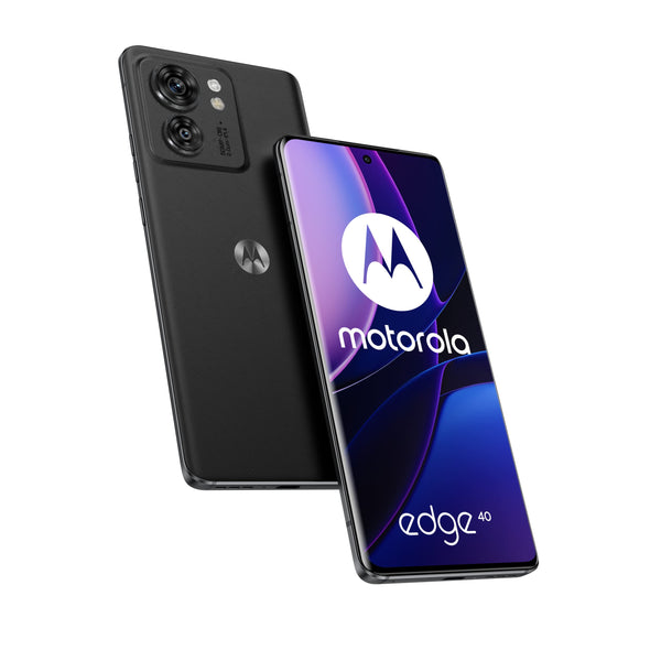 Motorola Edge 40 (Borderless 6.55" pOLED 144 Hz display, 50MP camera, 68W TurboPower charging, Dolby Atmos® audio, Android 13, 8/128 or 8/256GB, MediaTek Dimensity 8020, dual SIM), Jet Black