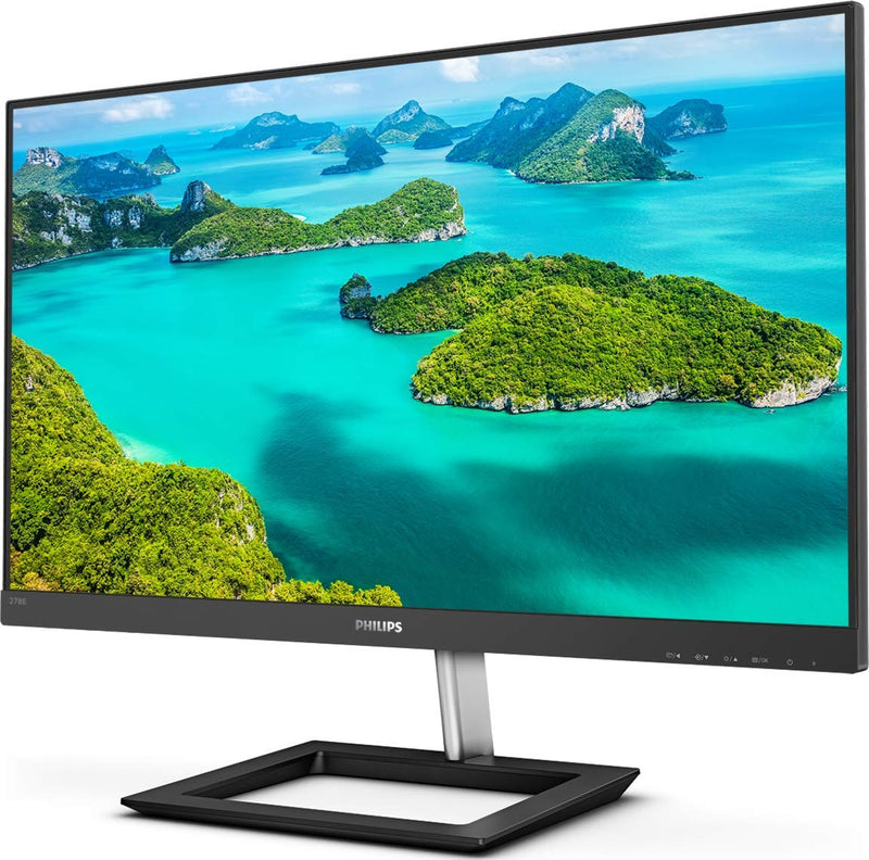 Philips 278E1A - 27 Inch 4K Monitor, 60Hz, 4ms, IPS, Speakers, FlickerFree, Smart Image (3840 x 2160, 350 cd/m², HDMI/DP)