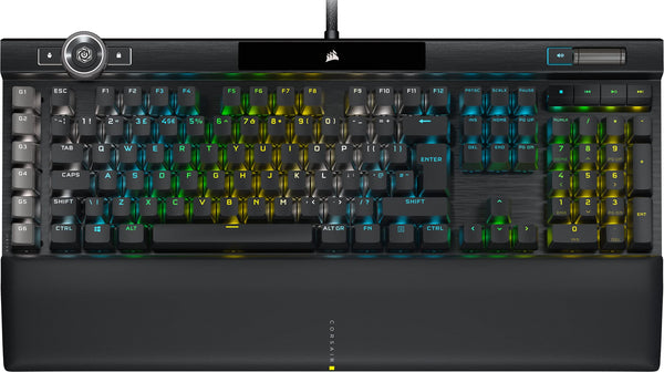 CORSAIR K100 RGB Optical-Mechanical Wired Gaming Keyboard – OPX Linear Switches – PBT Double-Shot Keycaps – Elgato Stream Deck Integration – iCUE Compatible – PC, Mac, Xbox – QWERTY UK – Black