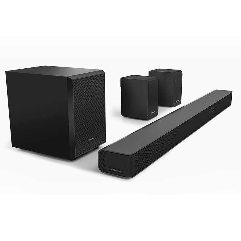 Hisense AX5100G 5.1 Channel 340W Dobly Atmos Soundbar with wireless subwoofer and rear speakers , Black